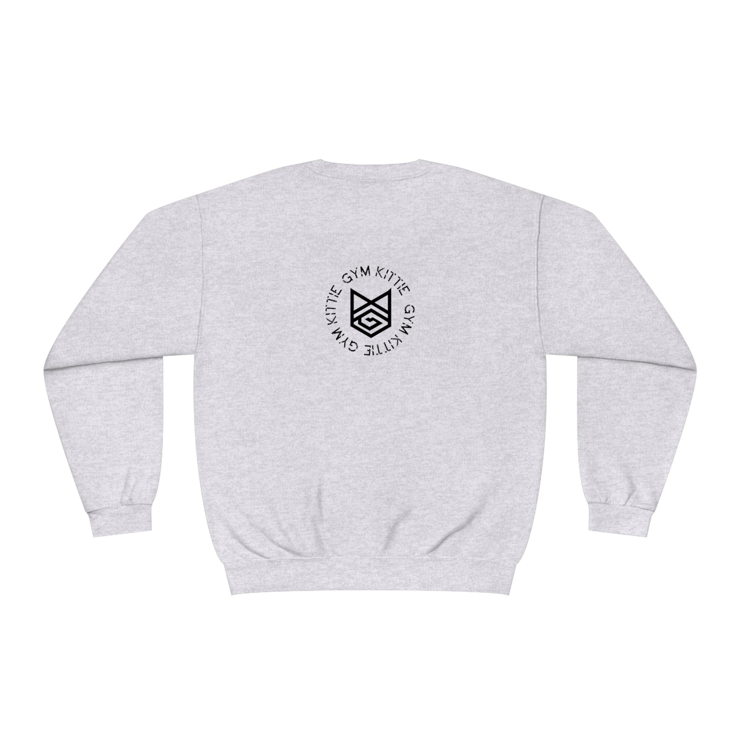 Gym Kittie Unisex Crewneck Sweatshirt with logo on back