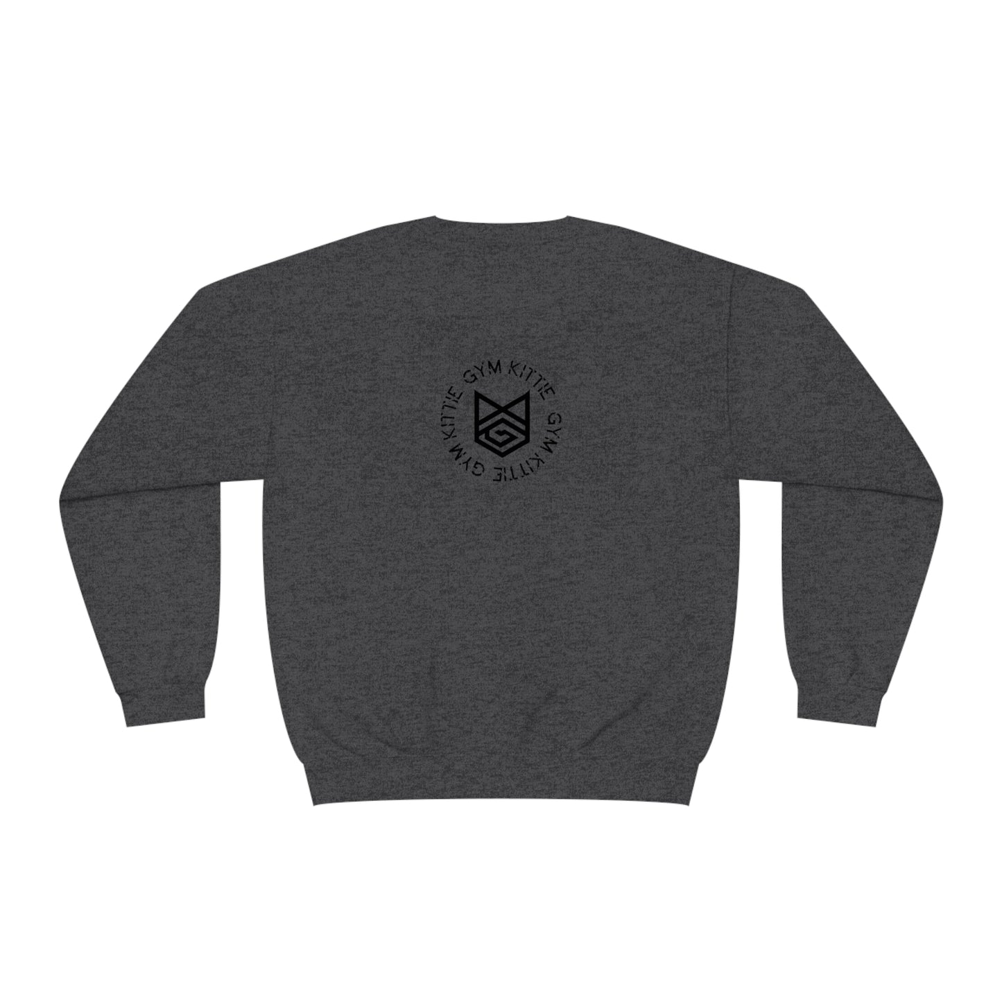 Gym Kittie Unisex Crewneck Sweatshirt with logo on back