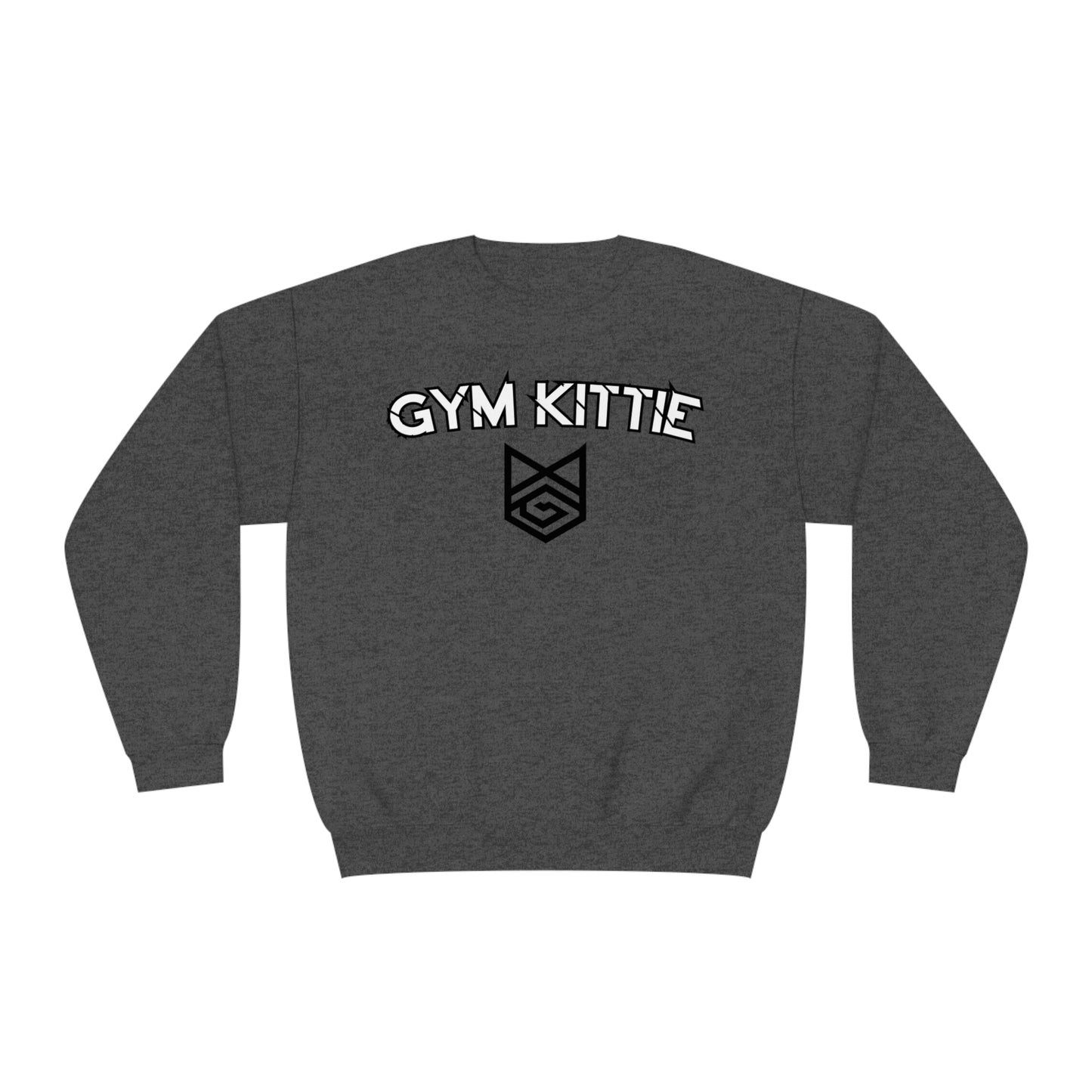 Gym Kittie Unisex Crewneck Sweatshirt with logo on back