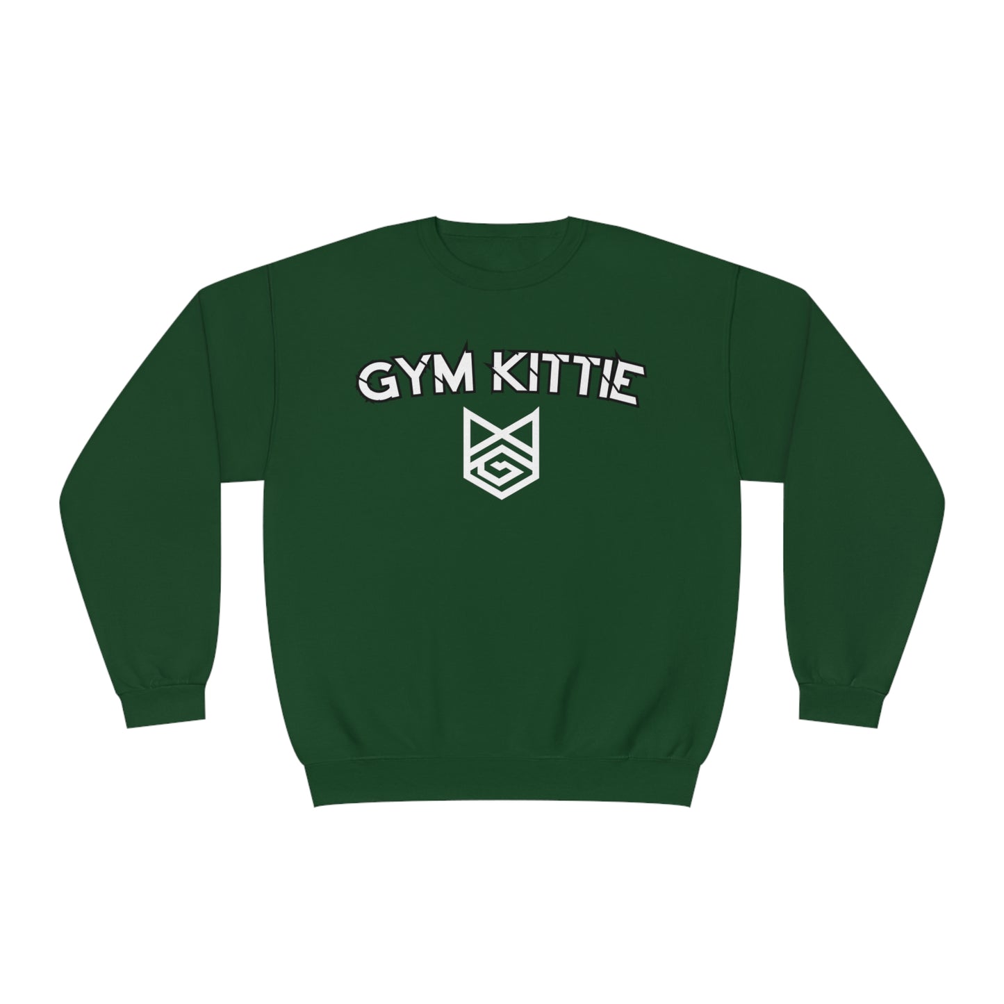 Gym Kittie Unisex Crewneck Sweatshirt with logo on back