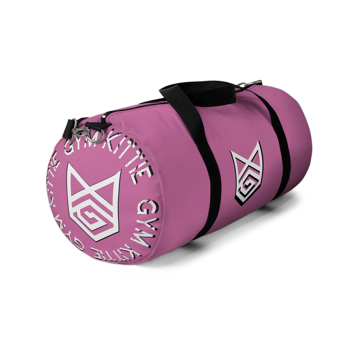 pink Gym Kittie circle logo Duffel Bag