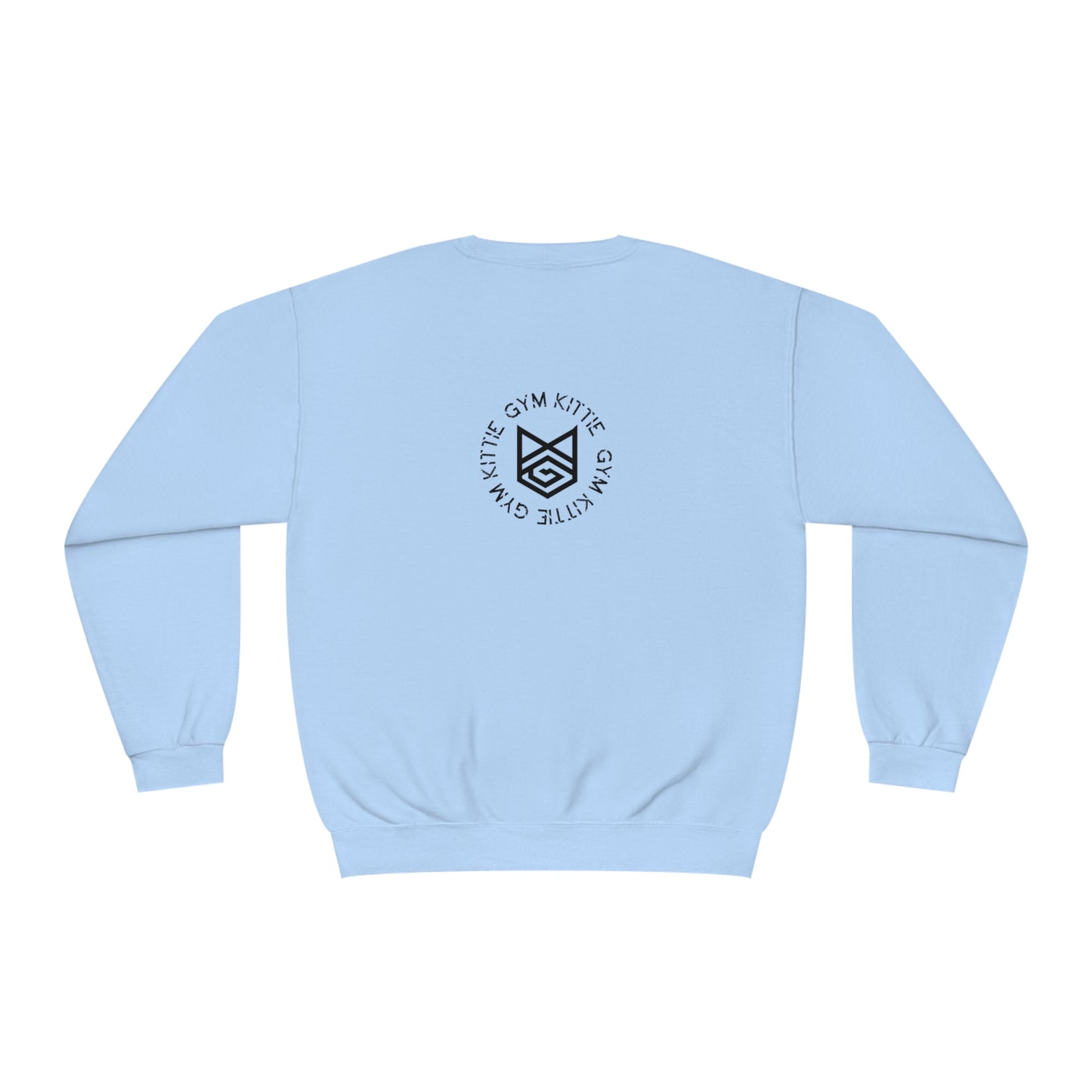 Gym Kittie Unisex Crewneck Sweatshirt with logo on back