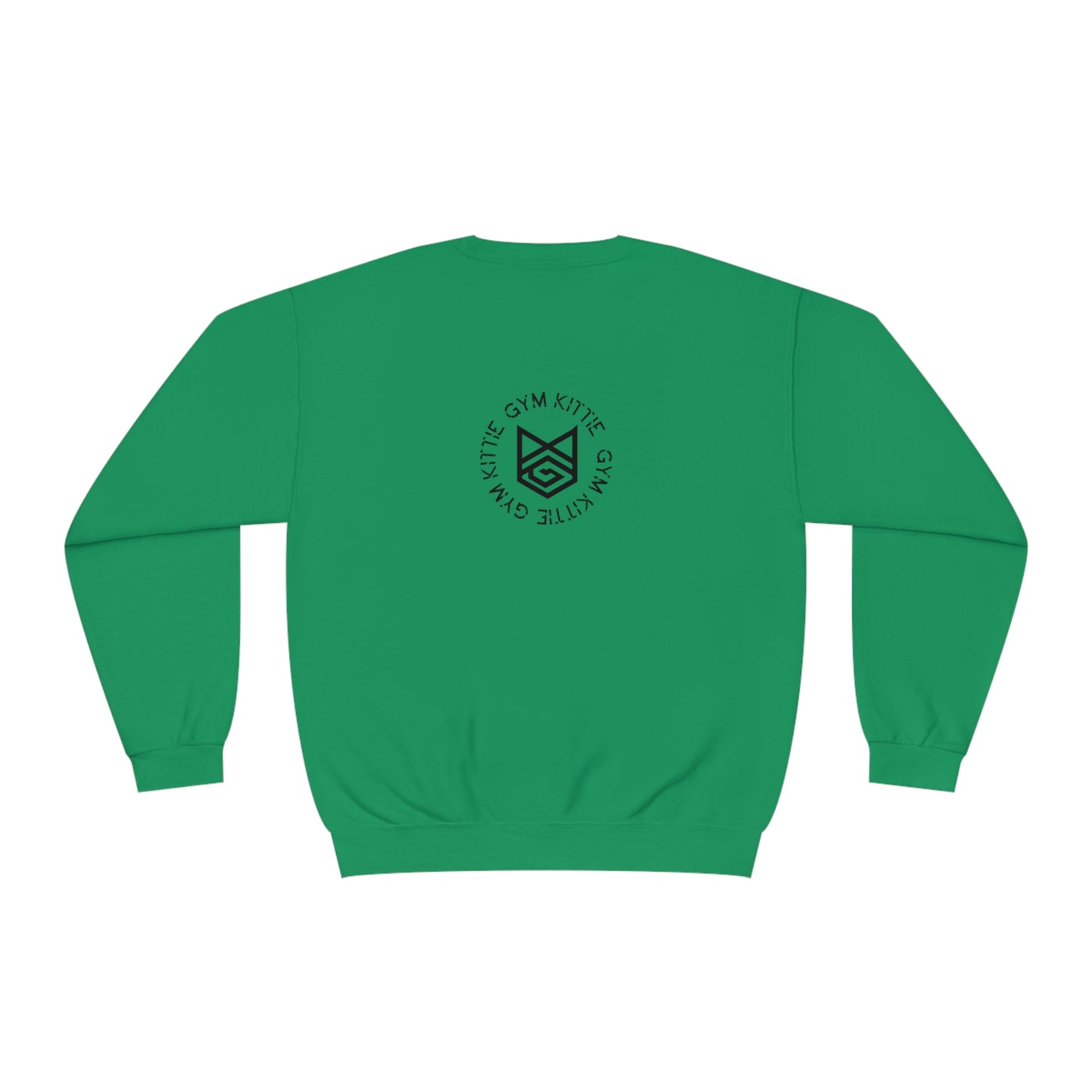 Gym Kittie Unisex Crewneck Sweatshirt with logo on back