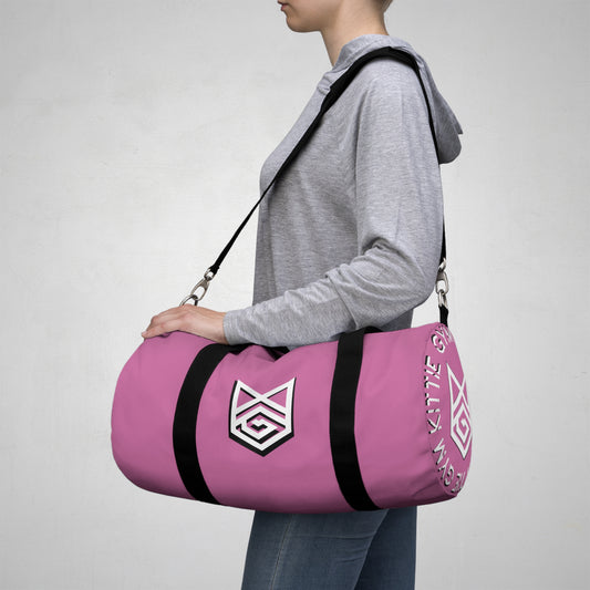 pink Gym Kittie circle logo Duffel Bag