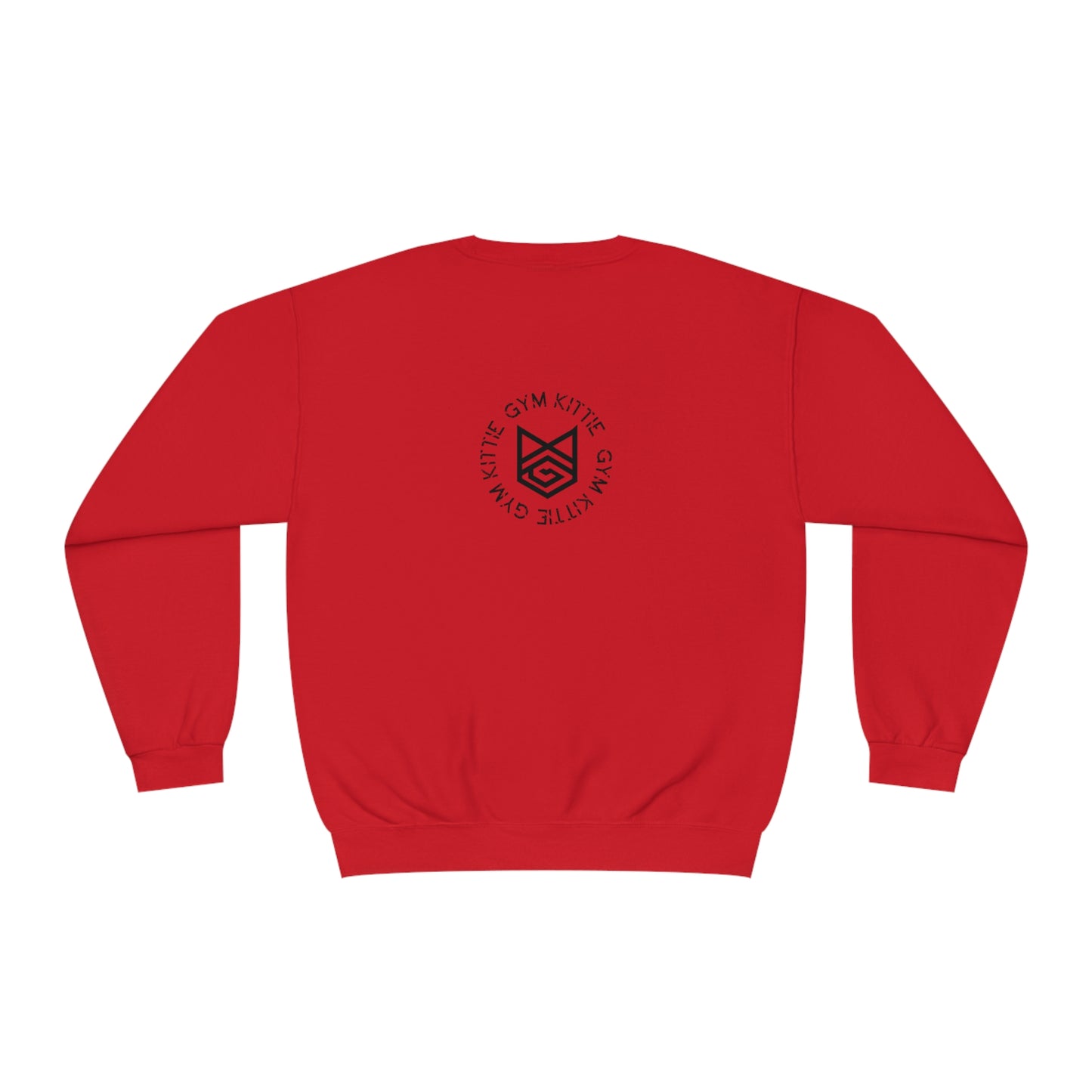 Gym Kittie Unisex Crewneck Sweatshirt with logo on back