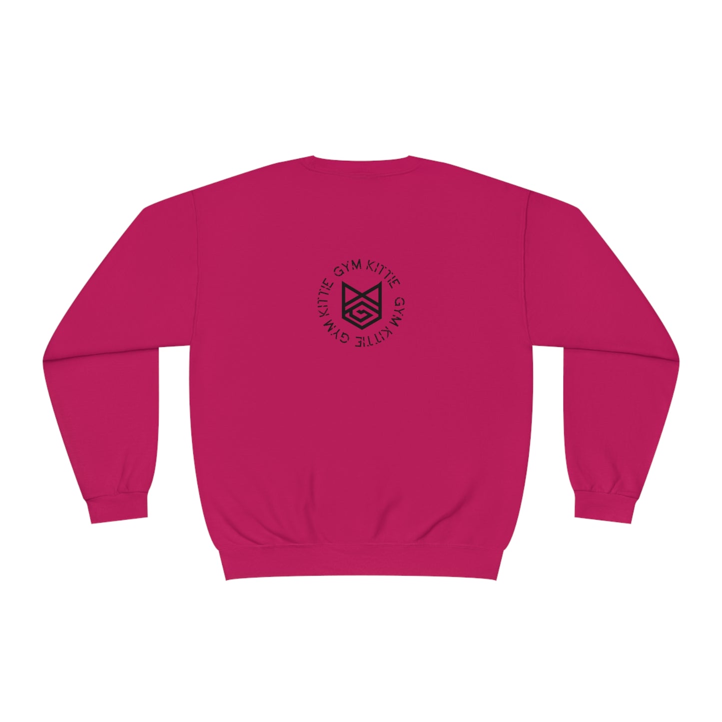 Gym Kittie Unisex Crewneck Sweatshirt with logo on back