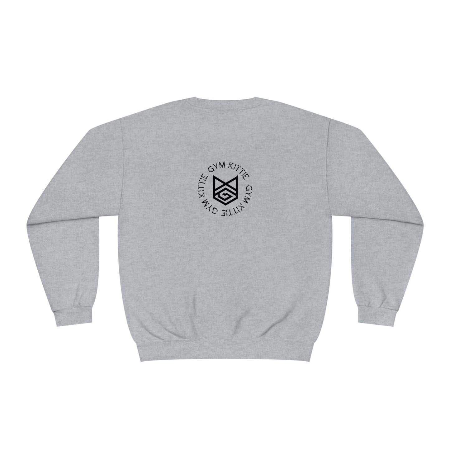 Gym Kittie Unisex Crewneck Sweatshirt with logo on back