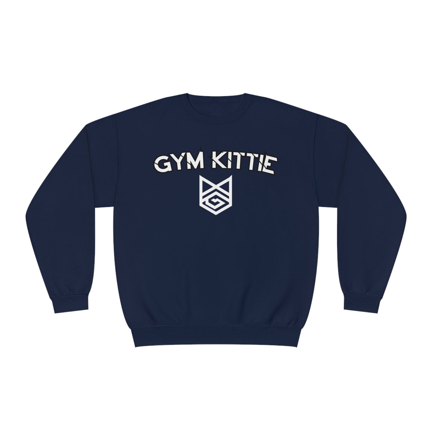 Gym Kittie Unisex Crewneck Sweatshirt with logo on back