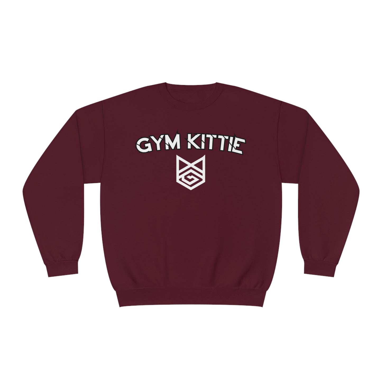 Gym Kittie Unisex Crewneck Sweatshirt with logo on back