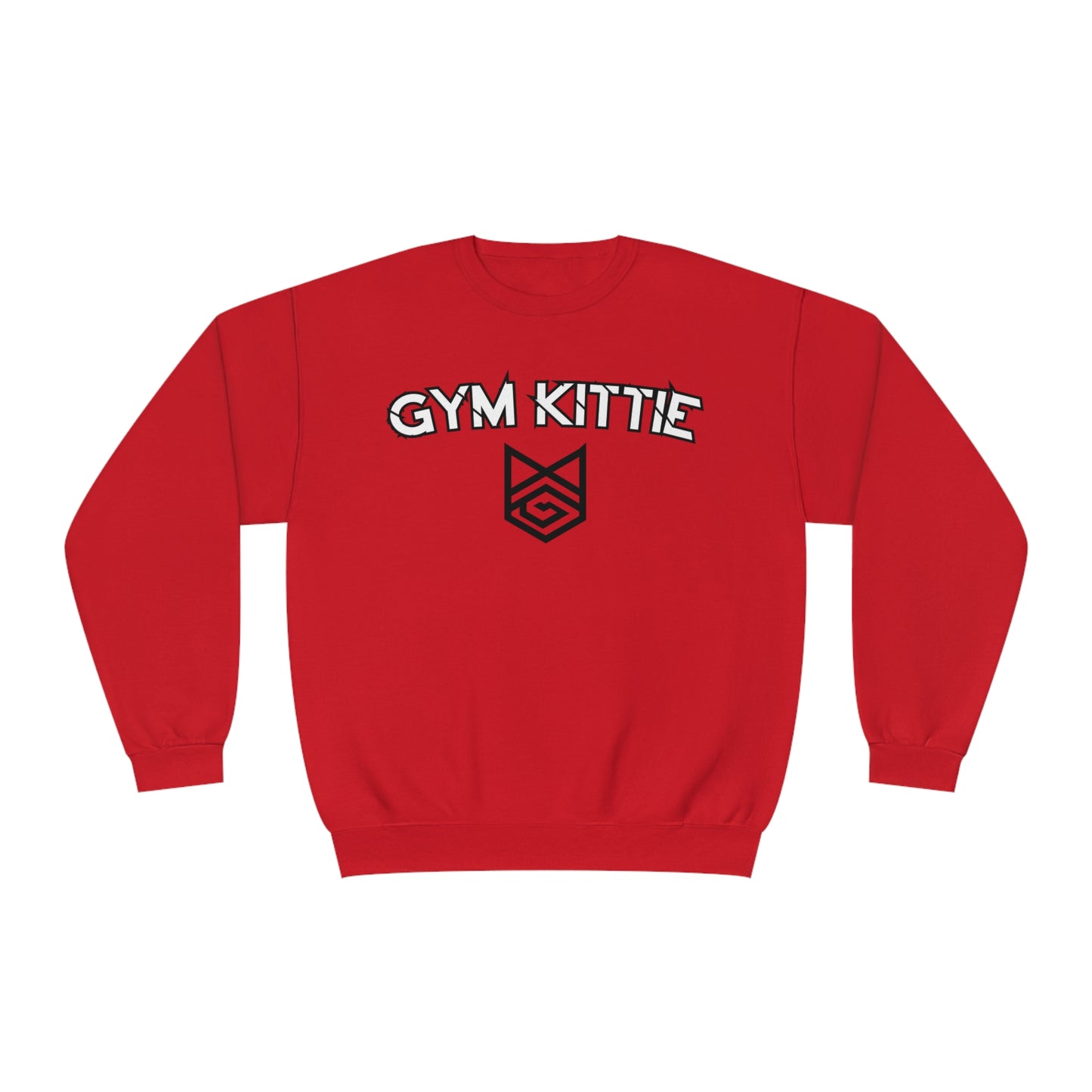 Gym Kittie Unisex Crewneck Sweatshirt with logo on back