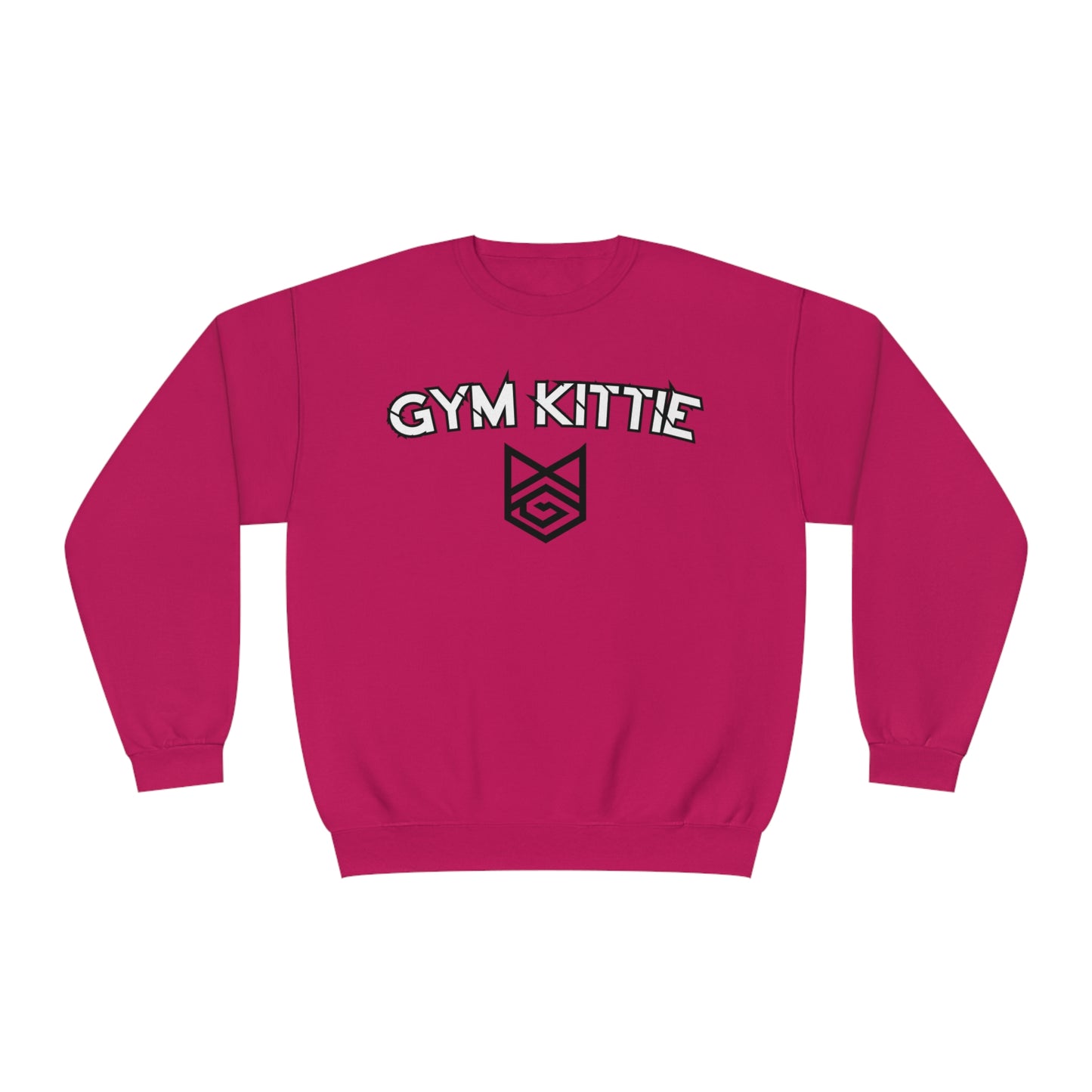 Gym Kittie Unisex Crewneck Sweatshirt with logo on back