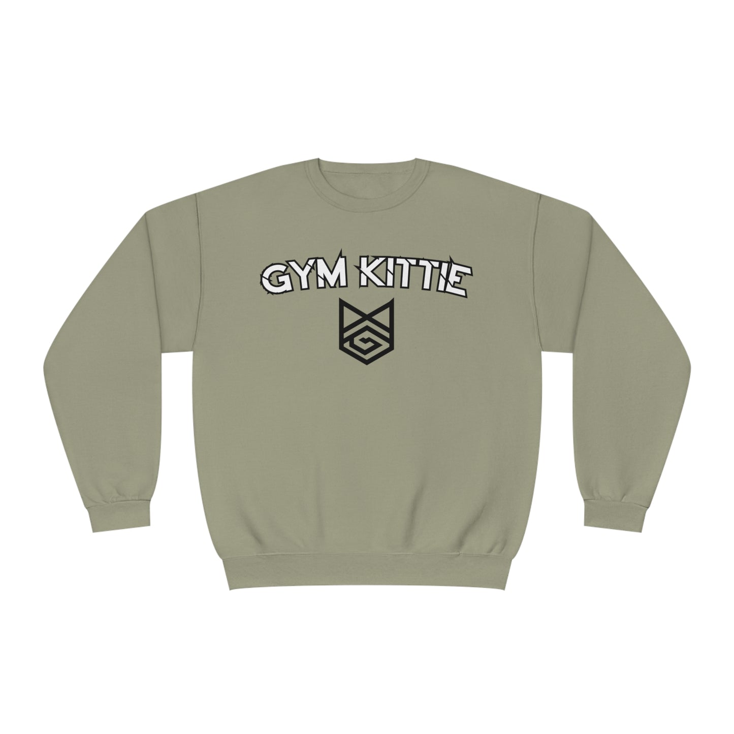 Gym Kittie Unisex Crewneck Sweatshirt with logo on back